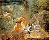 Berthe Morisot Famous Paintings - On The Veranda